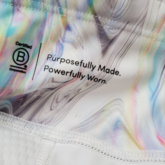 Athleta Marble Glitch Swirl Cropped Leggings Size SP - Picture 6 of 10